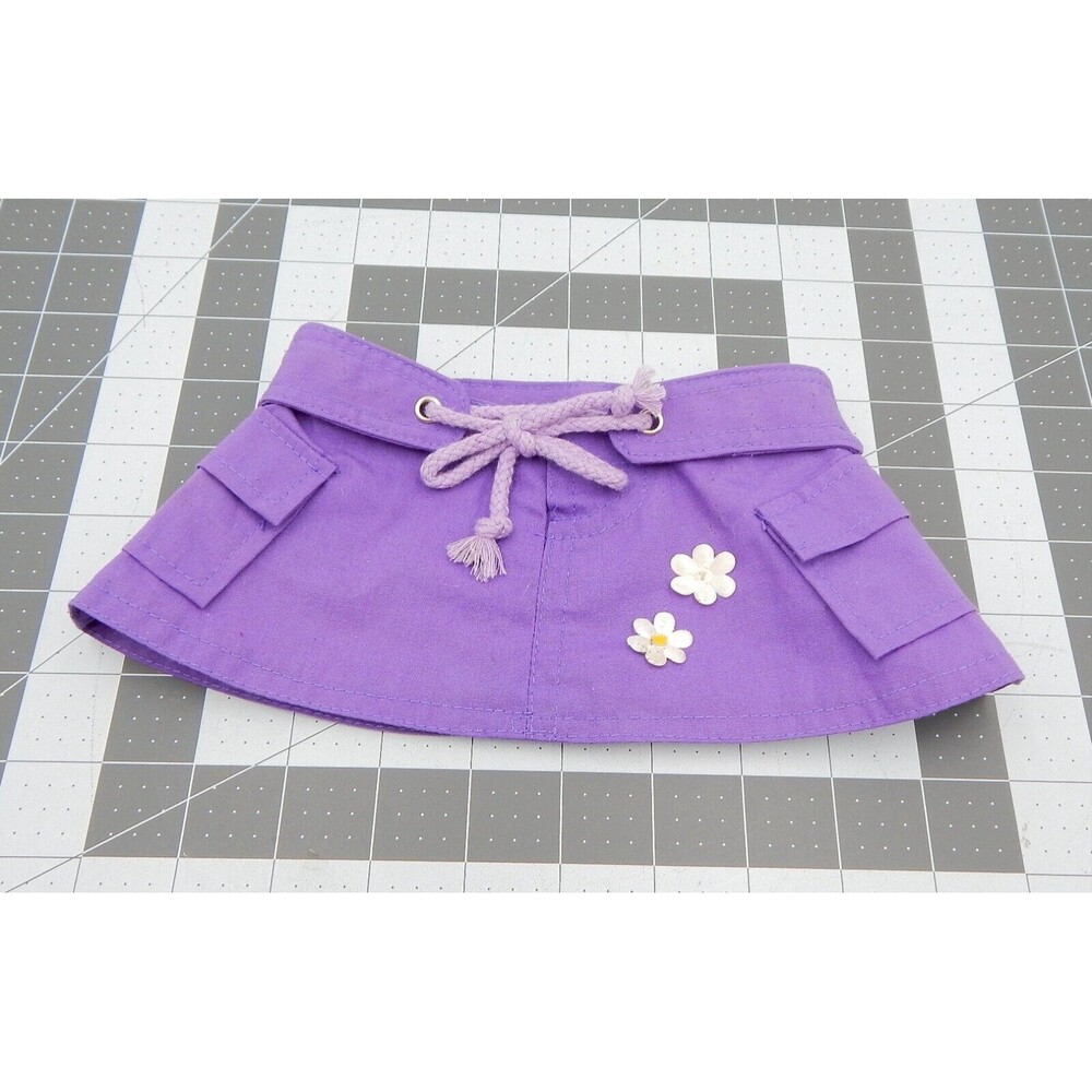 The Bear Factory Brand Pocket Skirt Purple Daisy Tied Waist Lavender